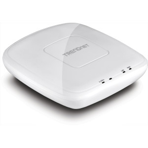 TRENDnet TEW-755AP 4 dBi Wireless N300 PoE Access Point, power adapter, 2.4 GHz